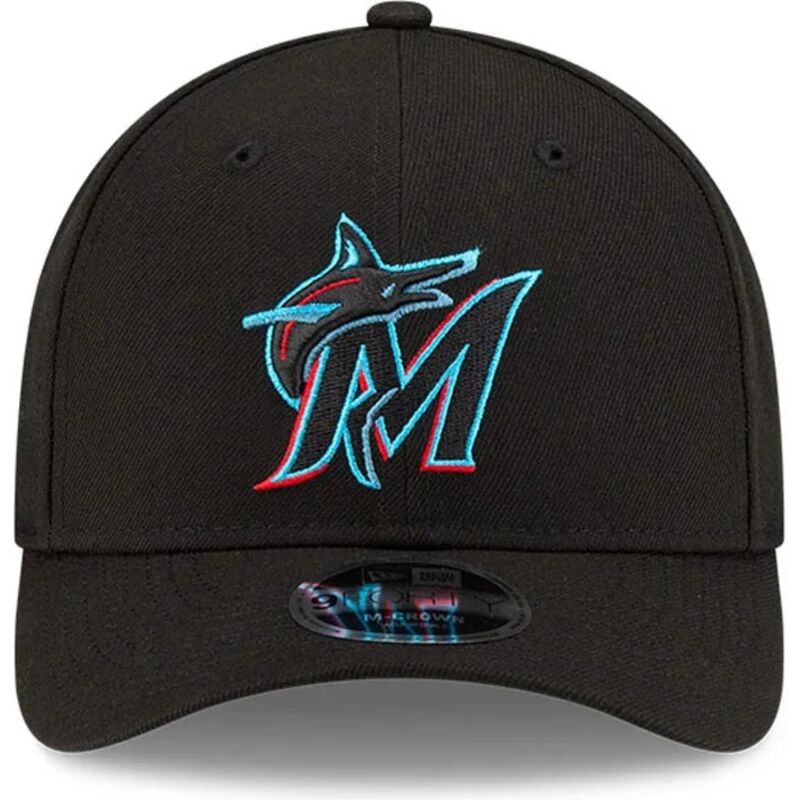 lippikset-kaareva-musta-snapback-9forty-m-crown-player-replica-miami-marlins-mlb-new-era