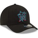 lippikset-kaareva-musta-snapback-9forty-m-crown-player-replica-miami-marlins-mlb-new-era