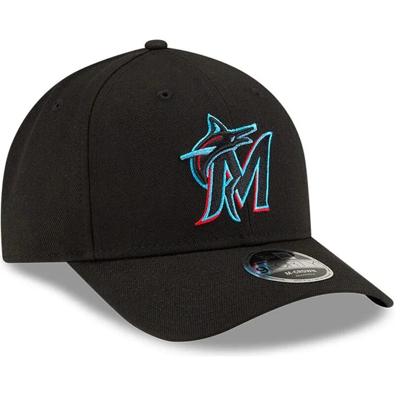 lippikset-kaareva-musta-snapback-9forty-m-crown-player-replica-miami-marlins-mlb-new-era