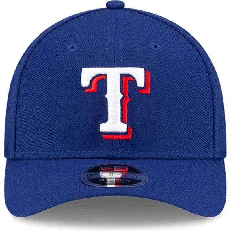 lippikset-kaareva-sininen-snapback-9forty-m-crown-player-replica-texas-rangers-mlb-new-era