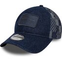 lippikset-kaareva-laivastonsininen-saadettava-nauha-9twenty-patterned-denim-red-bull-racing-formula-1-new-era