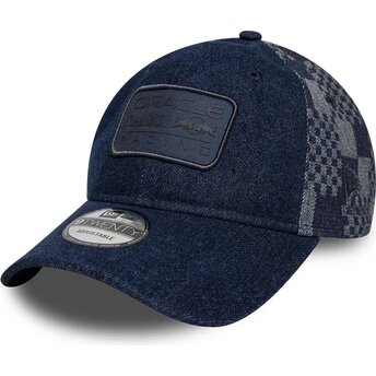 Lippikset kaareva laivastonsininen säädettävä nauha 9TWENTY Patterned Denim Red Bull Racing Formula 1 New Era