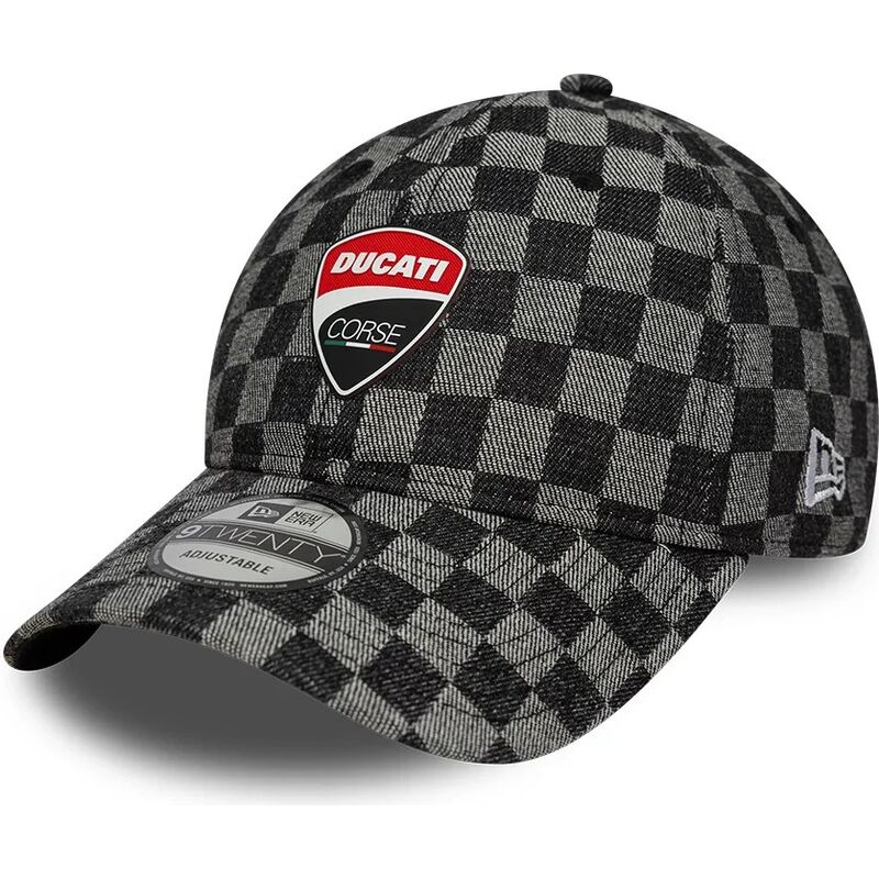 lippikset-kaareva-musta-saadettava-nauha-9twenty-check-ducati-motor-motogp-new-era