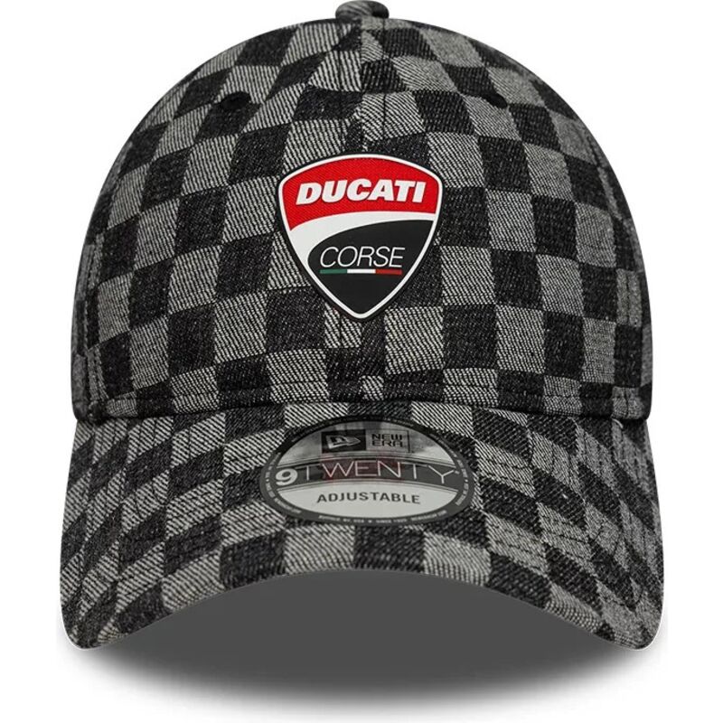 lippikset-kaareva-musta-saadettava-nauha-9twenty-check-ducati-motor-motogp-new-era