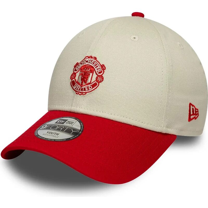 lippikset-kaareva-beige-saadettava-nauha-lapsille-9forty-contrast-manchester-united-football-club-premier-league-new-era