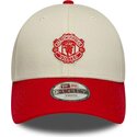 lippikset-kaareva-beige-saadettava-nauha-lapsille-9forty-contrast-manchester-united-football-club-premier-league-new-era