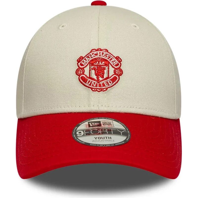lippikset-kaareva-beige-saadettava-nauha-lapsille-9forty-contrast-manchester-united-football-club-premier-league-new-era