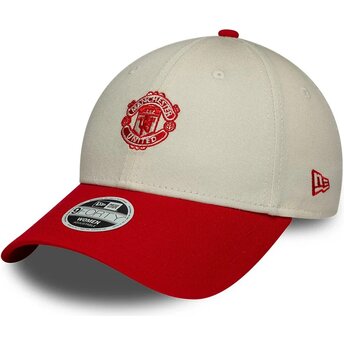 Lippikset kaareva beige säädettävä nauha 9FORTY Contrast Manchester United Football Club Premier League New Era