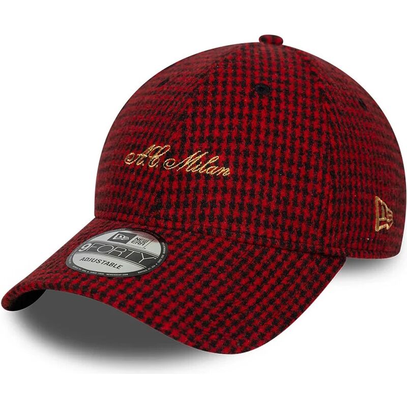 lippikset-kaareva-punainen-saadettava-nauha-9forty-houndstooth-ac-milan-serie-a-new-era