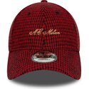 lippikset-kaareva-punainen-saadettava-nauha-9forty-houndstooth-ac-milan-serie-a-new-era