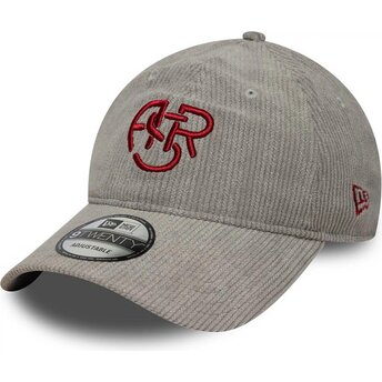 Lippikset kaareva harmaa säädettävä nauha 9TWENTY Fleck Cord Associazione Sportiva Roma Serie A New Era