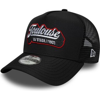 Lippikset kaareva rekka musta snapback lapsille E Frame Patch Stade Toulousain New Era