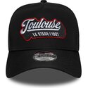 lippikset-kaareva-rekka-musta-snapback-lapsille-e-frame-patch-stade-toulousain-new-era