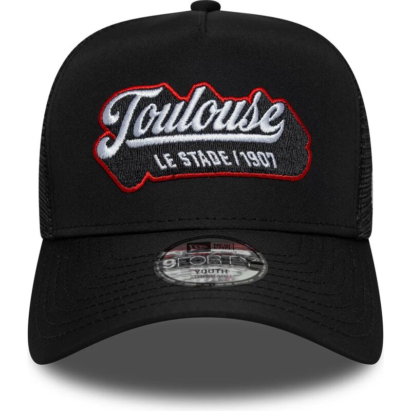 lippikset-kaareva-rekka-musta-snapback-lapsille-e-frame-patch-stade-toulousain-new-era