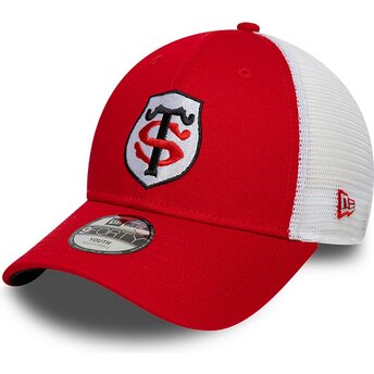 Lippikset kaareva rekka punainen säädettävä nauha lapsille 9FORTY League Stade Toulousain Top 14 New Era