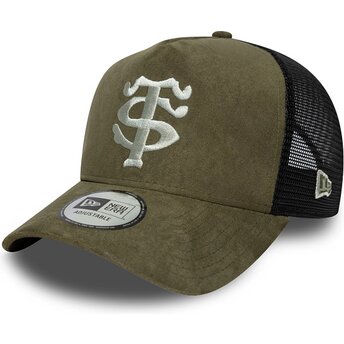 Lippikset kaareva rekka vihreä snapback E Frame Faux Suede Stade Toulousain Top 14 New Era
