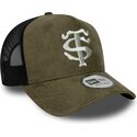 lippikset-kaareva-rekka-vihrea-snapback-e-frame-faux-suede-stade-toulousain-top-14-new-era