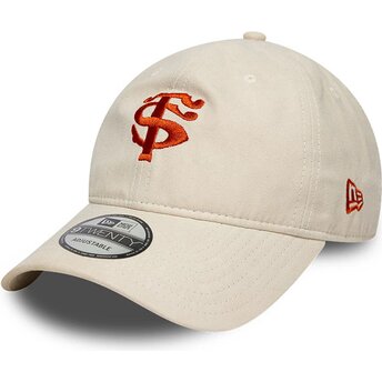 Lippikset kaareva beige säädettävä nauha 9TWENTY Faux Suede Stade Toulousain Top 14 New Era