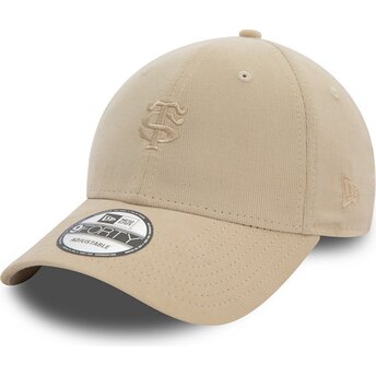 Lippikset kaareva beige säädettävä nauha 9FORTY Baby Cord Stade Toulousain Top 14 New Era