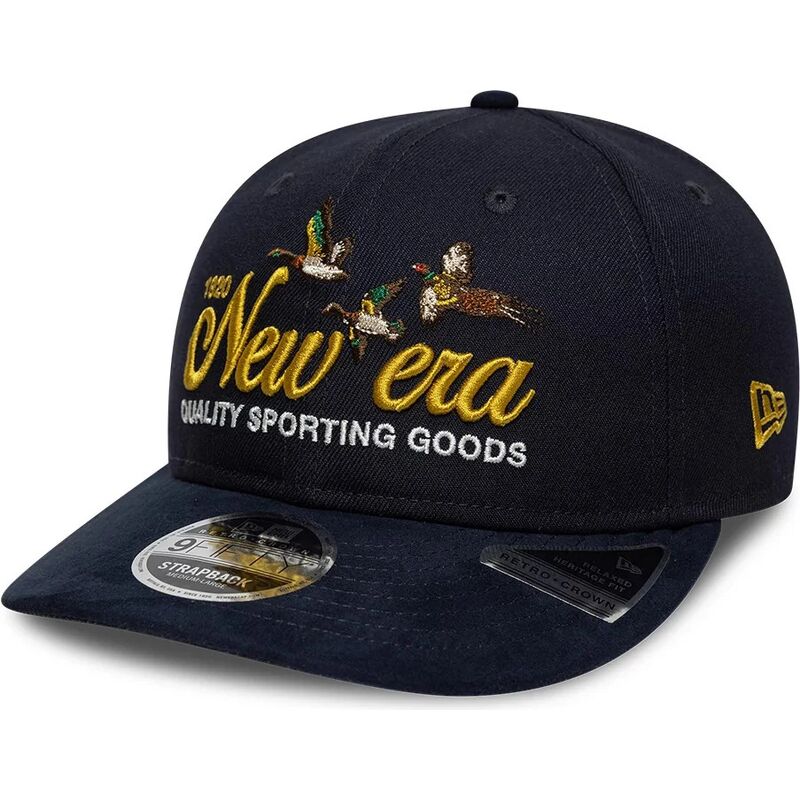 lippikset-kaareva-laivastonsininen-saadettava-nauha-9fifty-retro-crown-suede-new-era