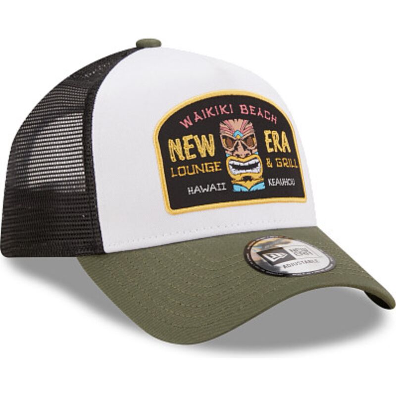 lippikset-kaareva-rekka-vihrea-snapback-a-frame-location-icon-hawaii-new-era