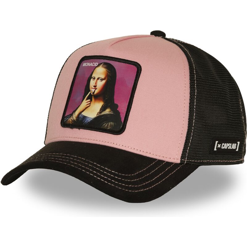 lippikset-kaareva-rekka-vaaleanpunainen-snapback-acid-art1-monacid-mona-lisa-kuuluisuudet-capslab