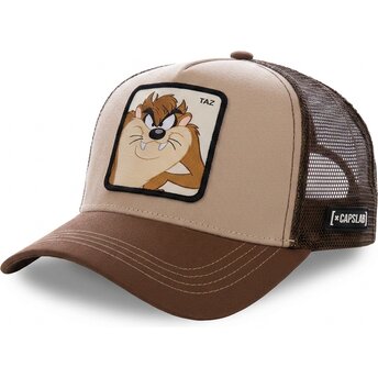 Lippikset kaareva rekka ruskea snapback Tasmanian piru Looney Tunes Capslab