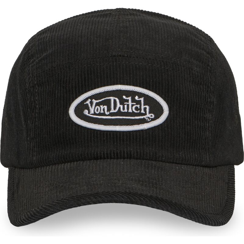 lippikset-kaareva-5-paneeli-musta-saadettava-nauha-c5p-vel05-von-dutch