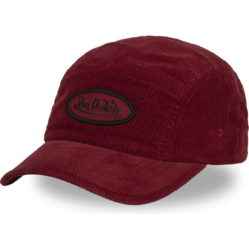 lippikset-kaareva-5-paneeli-punainen-saadettava-nauha-c5p-vel04-von-dutch