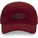 lippikset-kaareva-5-paneeli-punainen-saadettava-nauha-c5p-vel04-von-dutch
