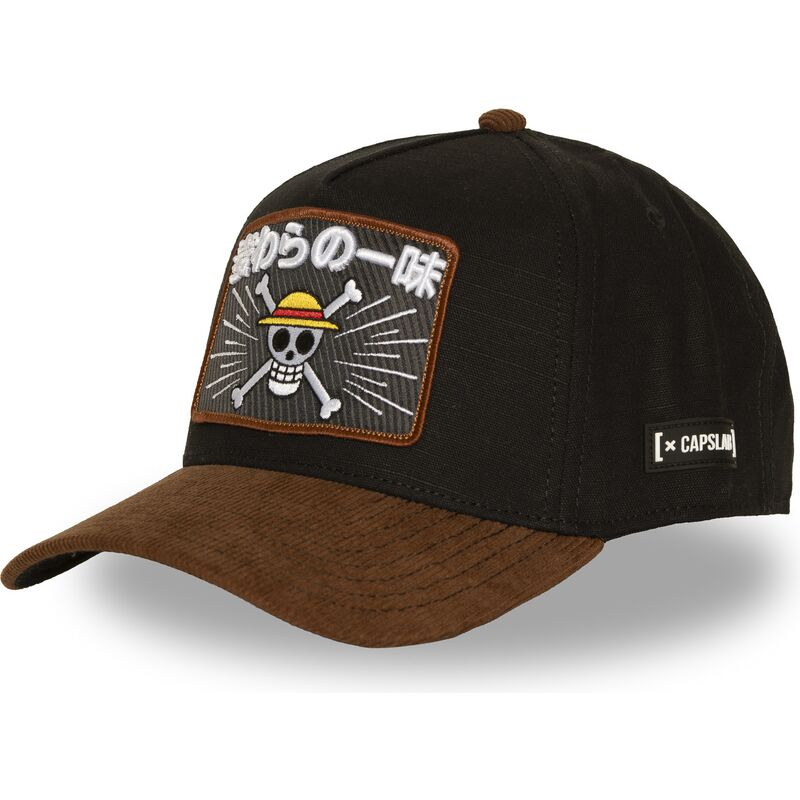 lippikset-kaareva-rekka-ruskea-snapback-op8-mug-olkihattujen-merirosvojengi-one-piece-capslab