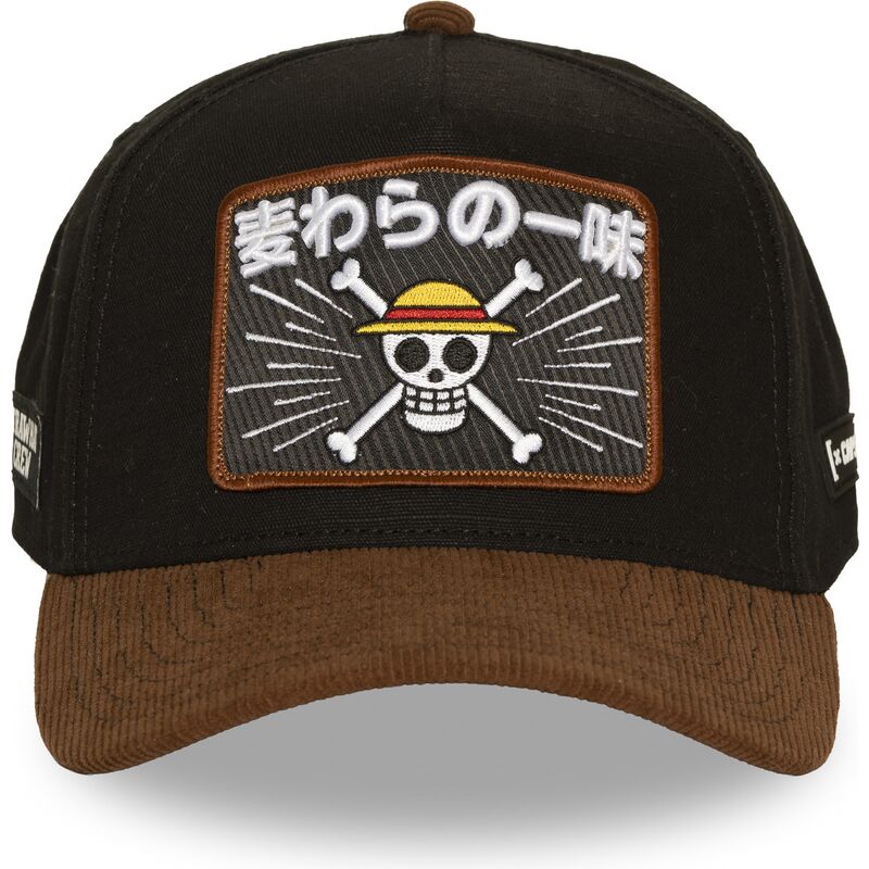lippikset-kaareva-rekka-ruskea-snapback-op8-mug-olkihattujen-merirosvojengi-one-piece-capslab