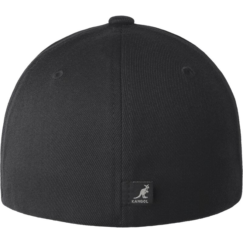 lippikset-kaareva-musta-istuva-wool-flexfit-baseball-beluga-black-kangol