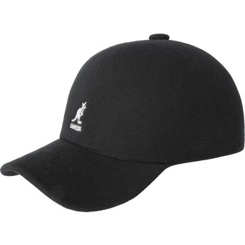 Lippikset kaareva musta säädettävä nauha Bamboo Adj Spacecap Kangol