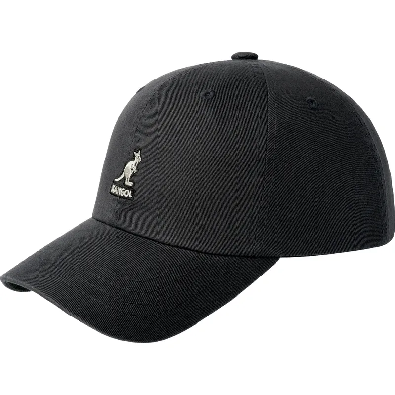 lippikset-kaareva-musta-saadettava-nauha-washed-baseball-black-kangol lippikset-kaareva-musta-saadettava-nauha-washed-baseball-black-kangol