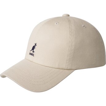 Lippikset kaareva beige säädettävä nauha Washed Baseball Kangol