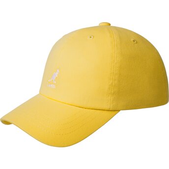 Lippikset kaareva keltainen säädettävä nauha Washed Baseball Lemon Sorbet Kangol