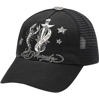 Lippikset kaareva rekka musta snapback Dagger Scorpion Ed Hardy