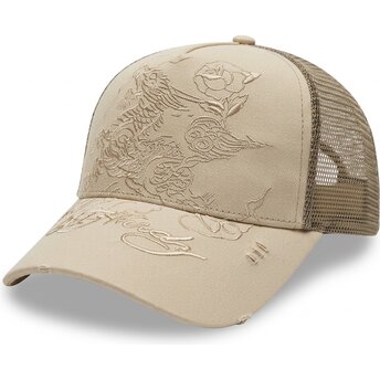 Lippikset kaareva rekka khaki snapback Outline Ed Hardy
