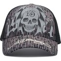 lippikset-kaareva-rekka-musta-snapback-13-skull-ed-hardy