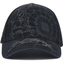lippikset-kaareva-musta-snapback-spiderweb-ed-hardy