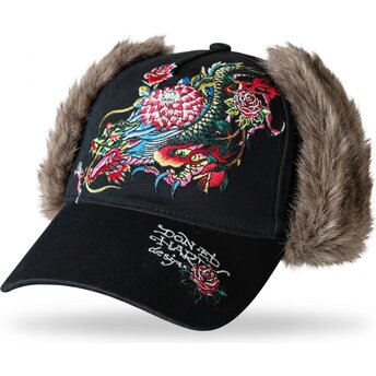 Lippikset kaareva musta istuva Crawling Trapper Ed Hardy