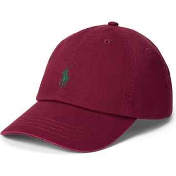 Lippikset kaareva punainen säädettävä nauha Cotton Chino Classic Sport Polo Ralph Lauren
