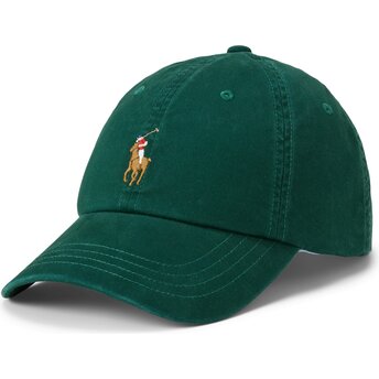 Lippikset kaareva vihreä säädettävä nauha Classic Sport College Green Polo Ralph Lauren