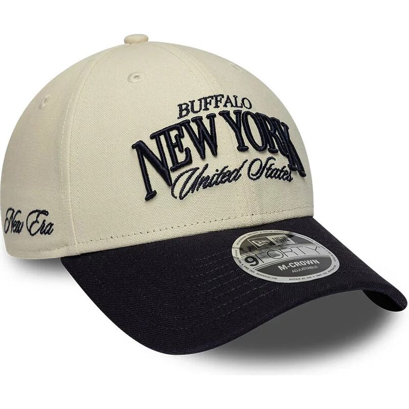 lippikset-kaareva-beige-saadettava-nauha-9forty-m-crown-wordmark-buffalo-new-york-new-era