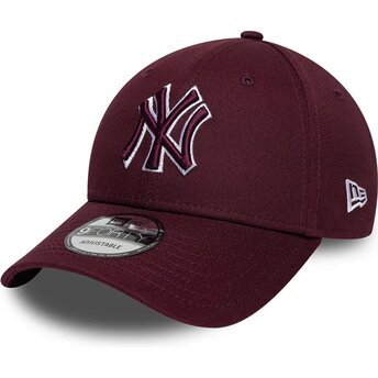 Lippikset kaareva punainen säädettävä nauha 9FORTY Team Outline New York Yankees MLB New Era