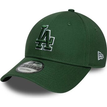 Lippikset kaareva vihreä säädettävä nauha 9FORTY Team Outline Los Angeles Dodgers MLB New Era