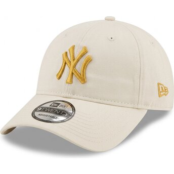 Lippikset kaareva beige säädettävä nauha dorado 9TWENTY League Essential New York Yankees MLB New Era