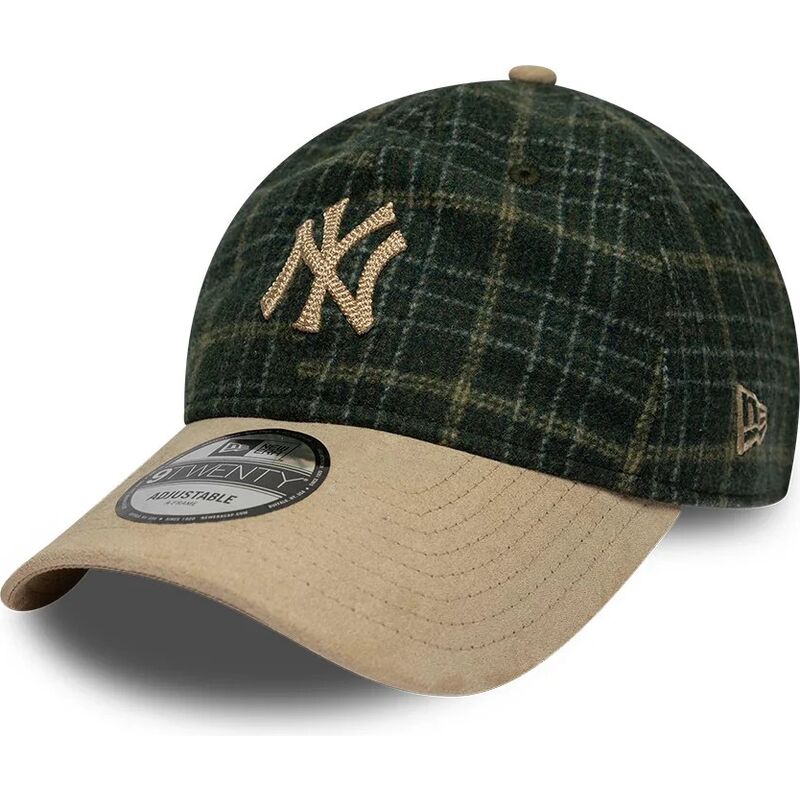 lippikset-kaareva-vihrea-saadettava-nauha-9twenty-mix-check-new-york-yankees-mlb-new-era