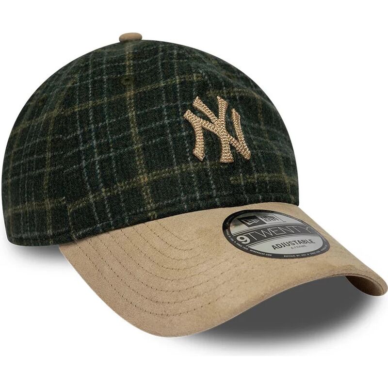 lippikset-kaareva-vihrea-saadettava-nauha-9twenty-mix-check-new-york-yankees-mlb-new-era